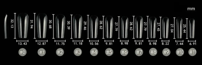 [LONG] TAPERED SQUARE | Gel Extension Tips A’GALORE & CO.