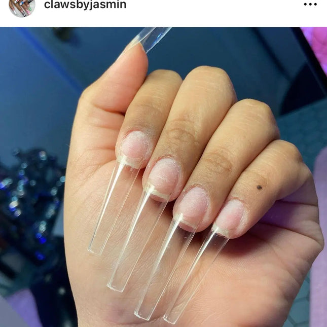XXL C-Curve COFFIN Tips *glass clear* A’GALORE & CO.