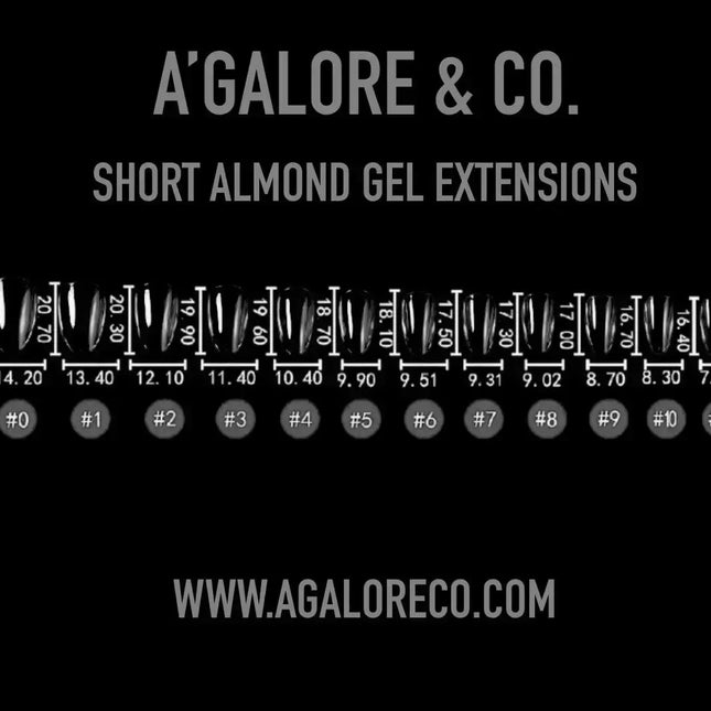 [SHORT] ALMOND | Gel Extension tips A’GALORE & CO.